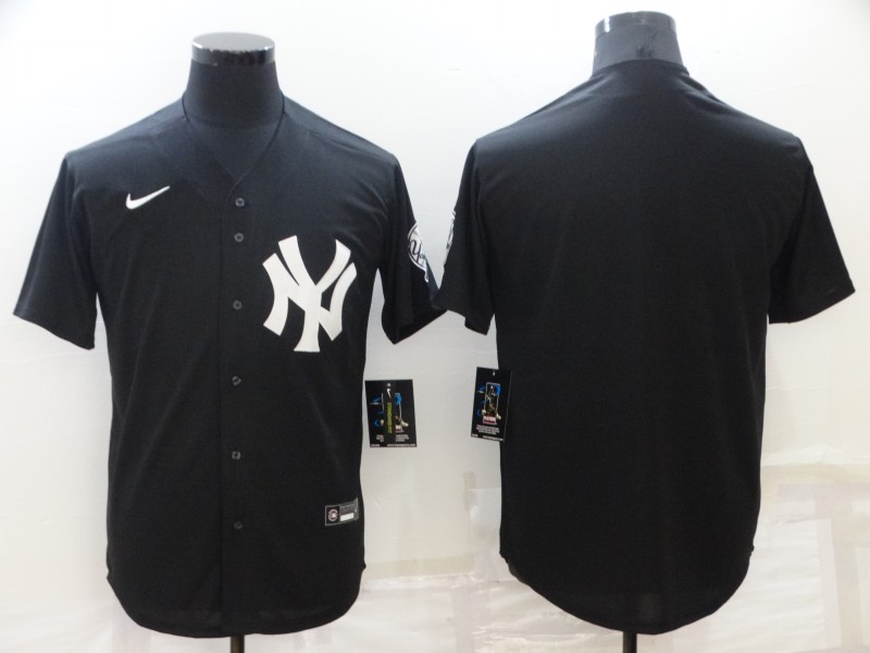 Men New York Yankees Blank Black Game 2022 Nike MLB Jersey->new england patriots->NFL Jersey